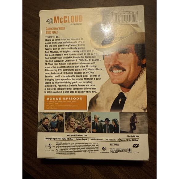 Mccloud: Seasons One & Two (DVD, 2005 Universal, 3 Disc Set) New Season 1 2 - Picture 2 of 2